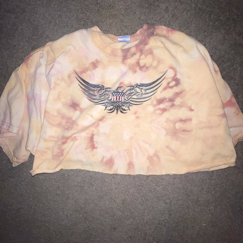 Vintage cropped America tee